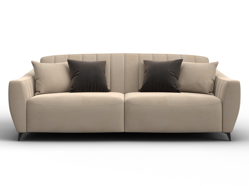 Диван-книжка Лига-095 НПБ, Велюр, SEVEN 729 бежевый