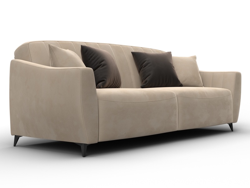 Диван-книжка Лига-095 НПБ, Велюр, SEVEN 729 бежевый