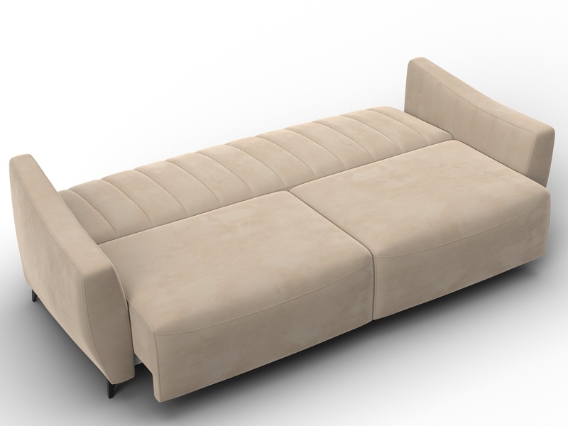 Диван-книжка Лига-095 НПБ, Велюр, SEVEN 729 бежевый