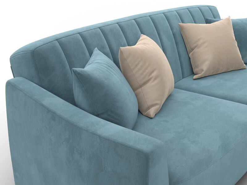 Диван-книжка Лига-095 НПБ, Велюр, SEVEN 113 бирюзовый