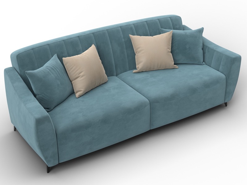 Диван-книжка Лига-095 НПБ, Велюр, SEVEN 113 бирюзовый