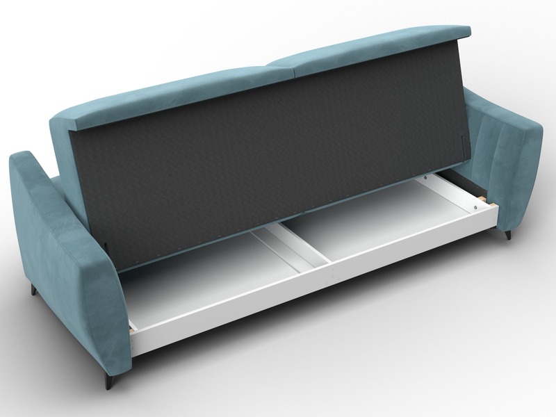 Диван-книжка Лига-095 НПБ, Велюр, SEVEN 113 бирюзовый