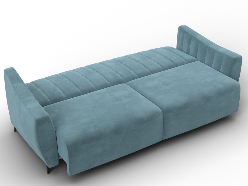 Диван-книжка Лига-095 НПБ, Велюр, SEVEN 113 бирюзовый