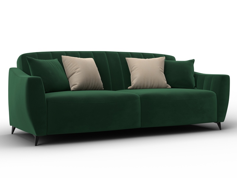 Диван-книжка Лига-095 НПБ, Велюр, SEVEN 626 зеленый