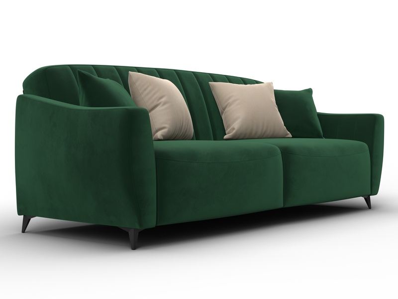 Диван-книжка Лига-095 НПБ, Велюр, SEVEN 626 зеленый