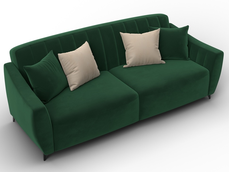 Диван-книжка Лига-095 НПБ, Велюр, SEVEN 626 зеленый