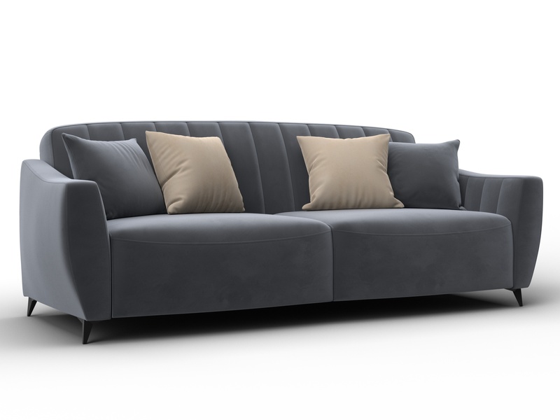 Диван-книжка Лига-095 НПБ, Велюр, SEVEN 17 серый