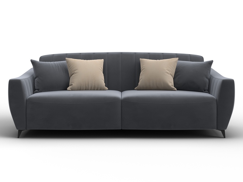 Диван-книжка Лига-095 НПБ, Велюр, SEVEN 17 серый