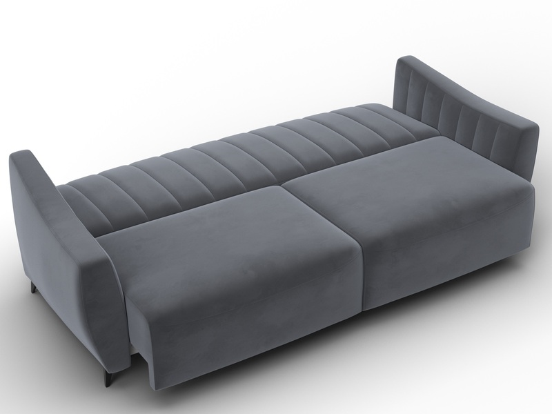 Диван-книжка Лига-095 НПБ, Велюр, SEVEN 17 серый