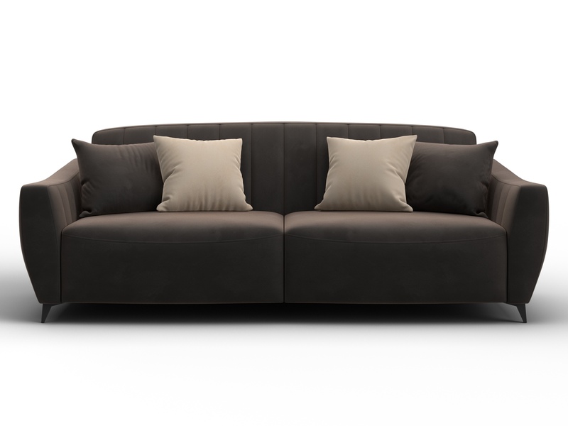 Диван-книжка Лига-095 НПБ, Велюр, SEVEN 727 коричневый