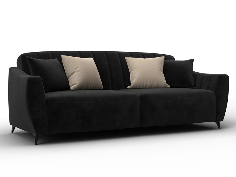 Диван-книжка Лига-095 НПБ, Велюр, SEVEN 35 черный