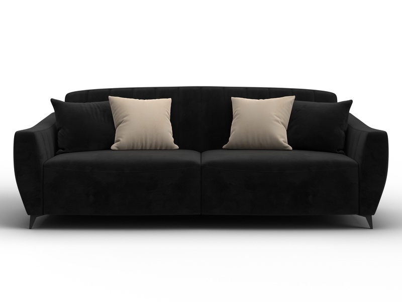 Диван-книжка Лига-095 НПБ, Велюр, SEVEN 35 черный