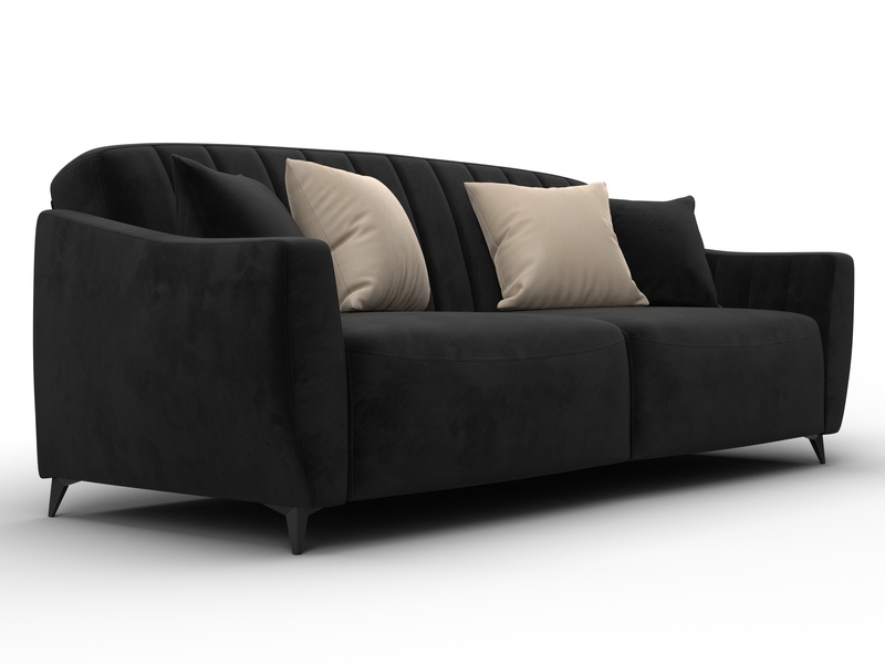 Диван-книжка Лига-095 НПБ, Велюр, SEVEN 35 черный