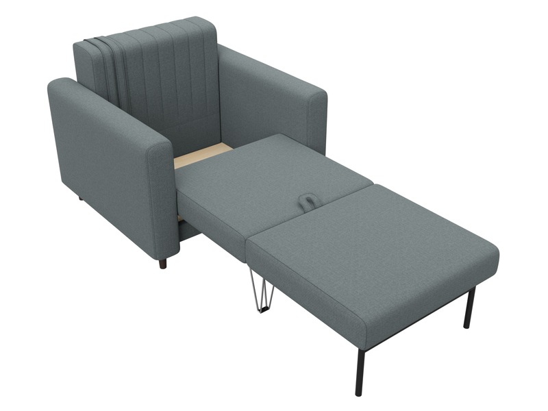 Кресло Лига-070, Рогожка, Амур 07 серый