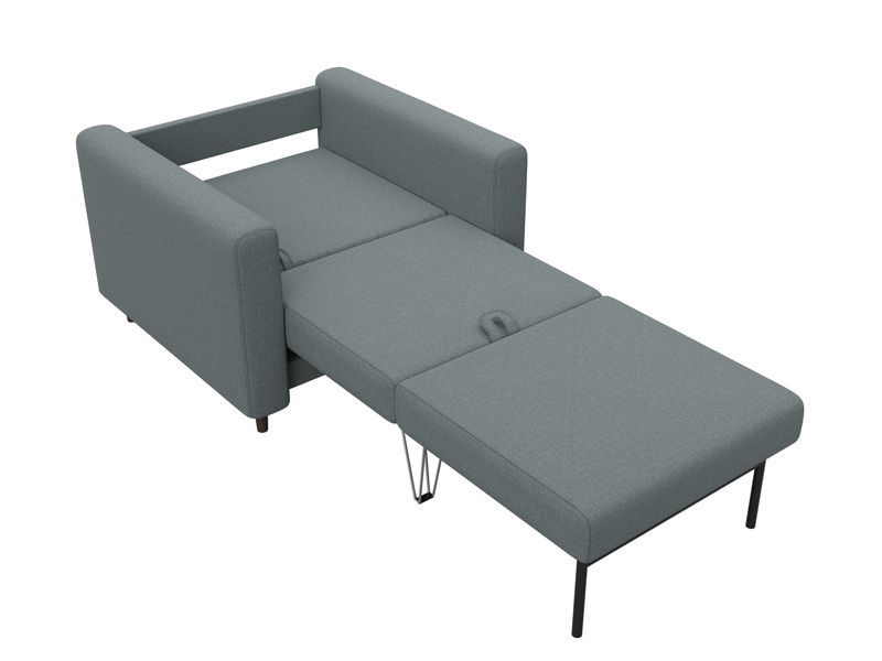 Кресло Лига-070, Рогожка, Амур 07 серый