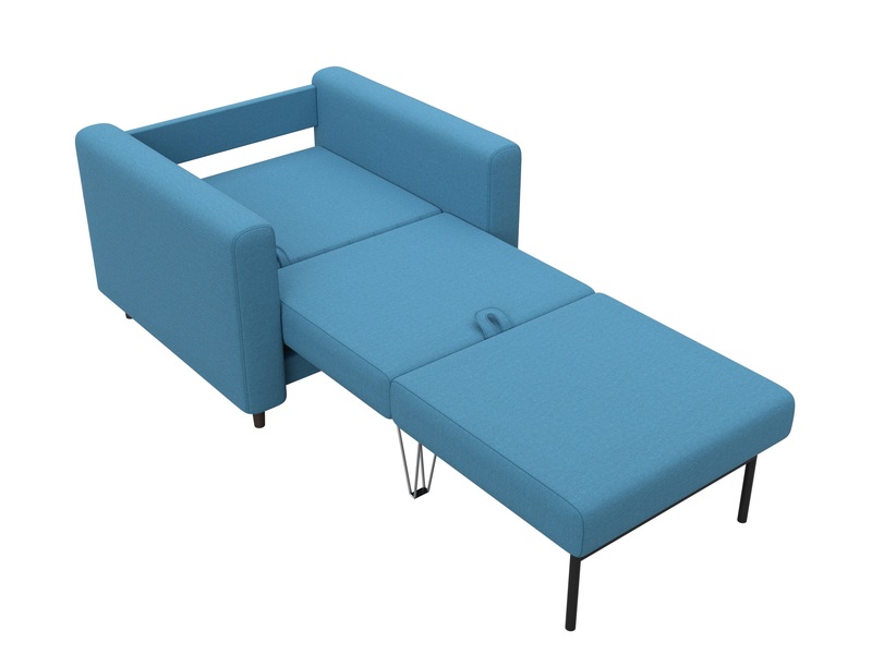 Кресло Лига-070, Рогожка, Амур 10 голубой