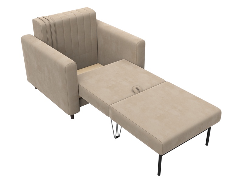 Кресло Лига-070, Велюр, SEVEN 729 бежевый