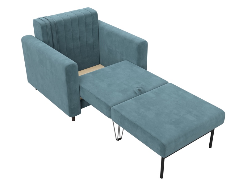 Кресло Лига-070, Велюр, SEVEN 113 бирюзовый