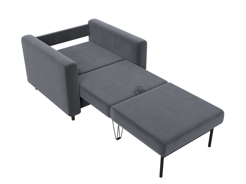 Кресло Лига-070, Велюр, SEVEN 17 серый