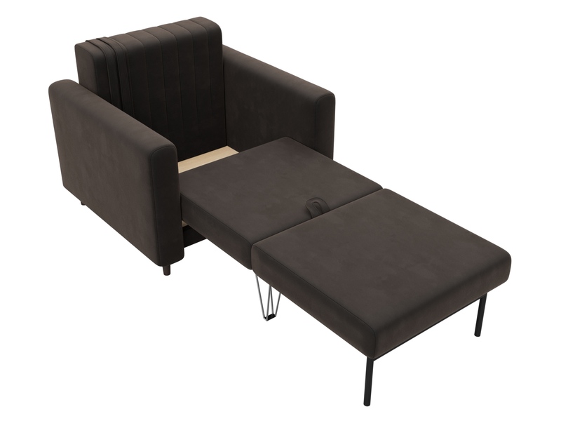 Кресло Лига-070, Велюр, SEVEN 727 коричневый