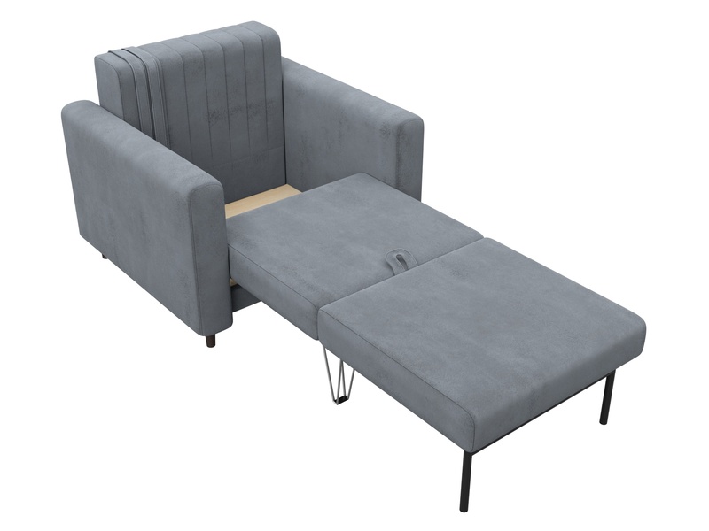 Кресло Лига-070, Велюр, TOWER 10 серый