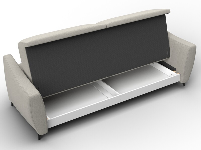 Диван-книжка Лига-095 НПБ, Рогожка, Амур 02 бежевый