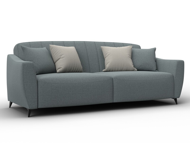 Диван-книжка Лига-095 НПБ, Рогожка, Амур 07 серый