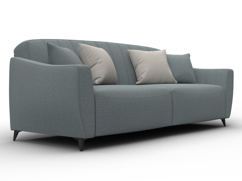 Диван-книжка Лига-095 НПБ, Рогожка, Амур 07 серый