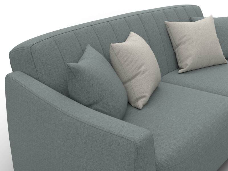 Диван-книжка Лига-095 НПБ, Рогожка, Амур 07 серый