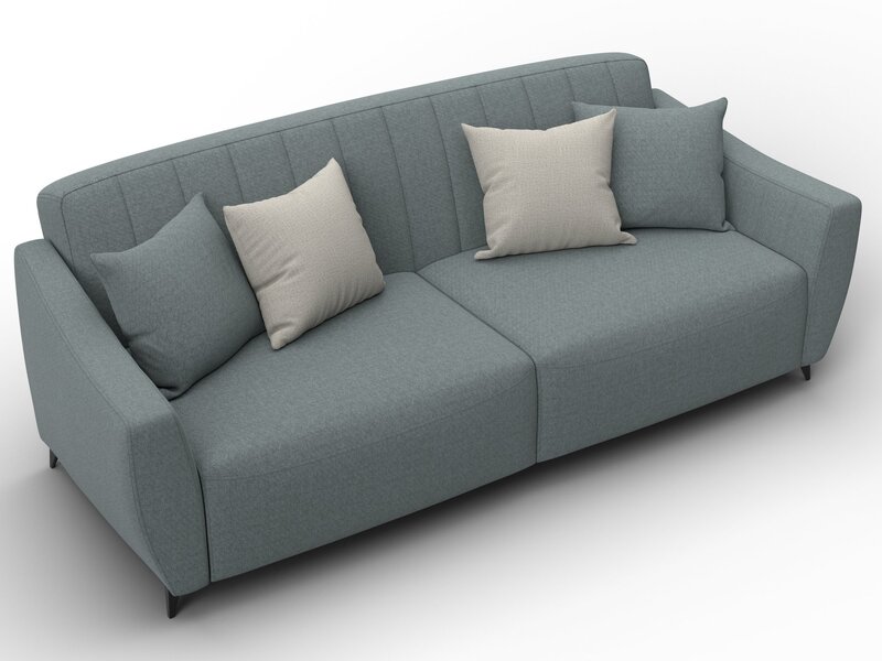 Диван-книжка Лига-095 НПБ, Рогожка, Амур 07 серый