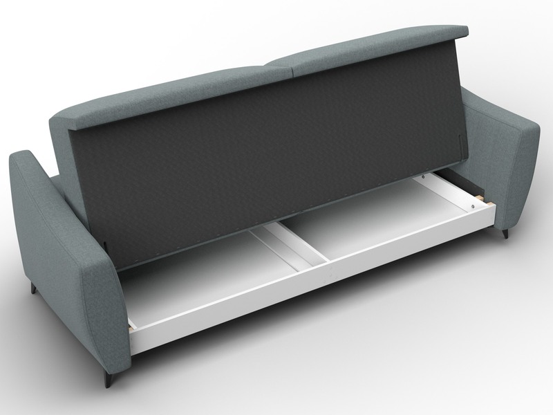 Диван-книжка Лига-095 НПБ, Рогожка, Амур 07 серый