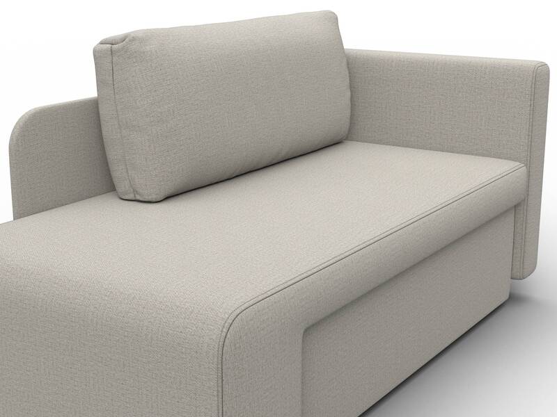 Кушетка Лига-097, Рогожка, Амур 02 бежевый