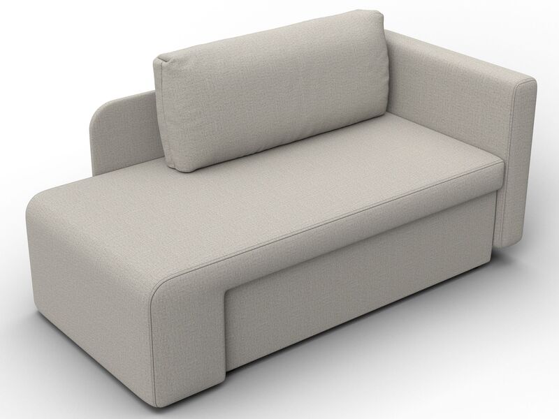 Кушетка Лига-097, Рогожка, Амур 02 бежевый