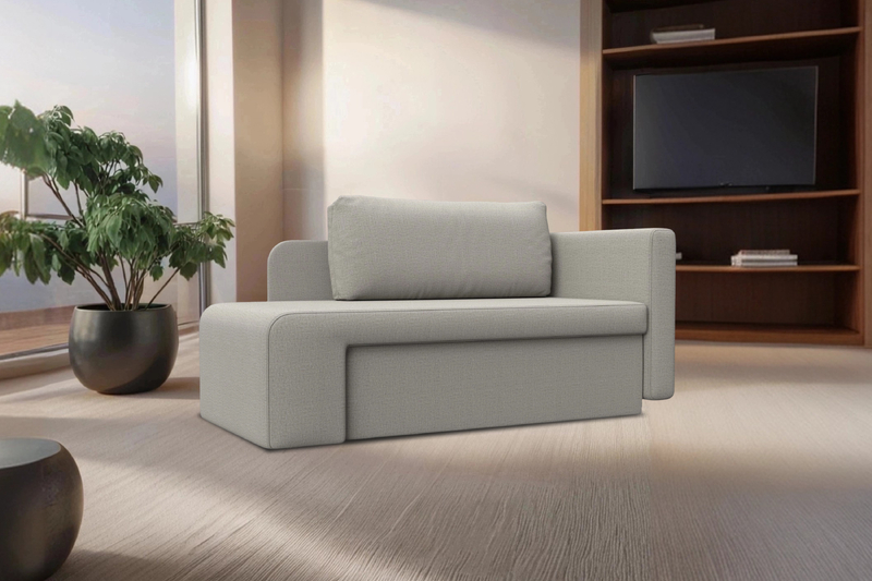 Кушетка Лига-097, Рогожка, Амур 02 бежевый