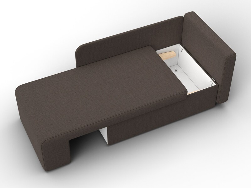 Кушетка Лига-097, Рогожка, Амур 05 коричневый