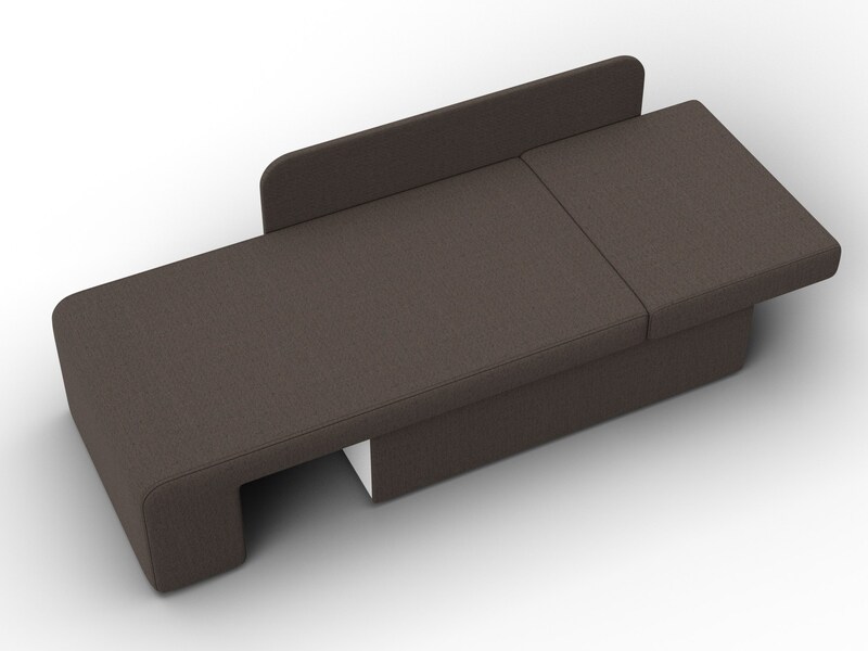 Кушетка Лига-097, Рогожка, Амур 05 коричневый