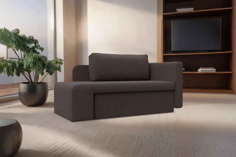 Кушетка Лига-097, Рогожка, Амур 05 коричневый