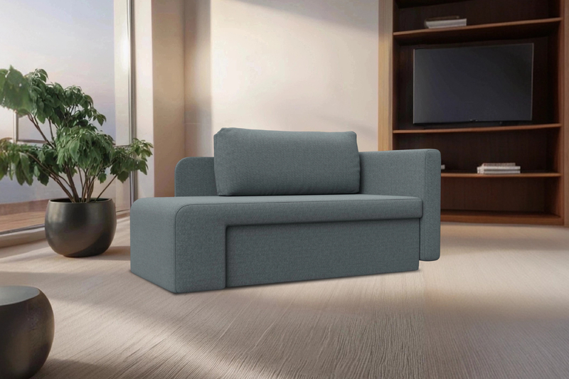 Кушетка Лига-097, Рогожка, Амур 07 серый