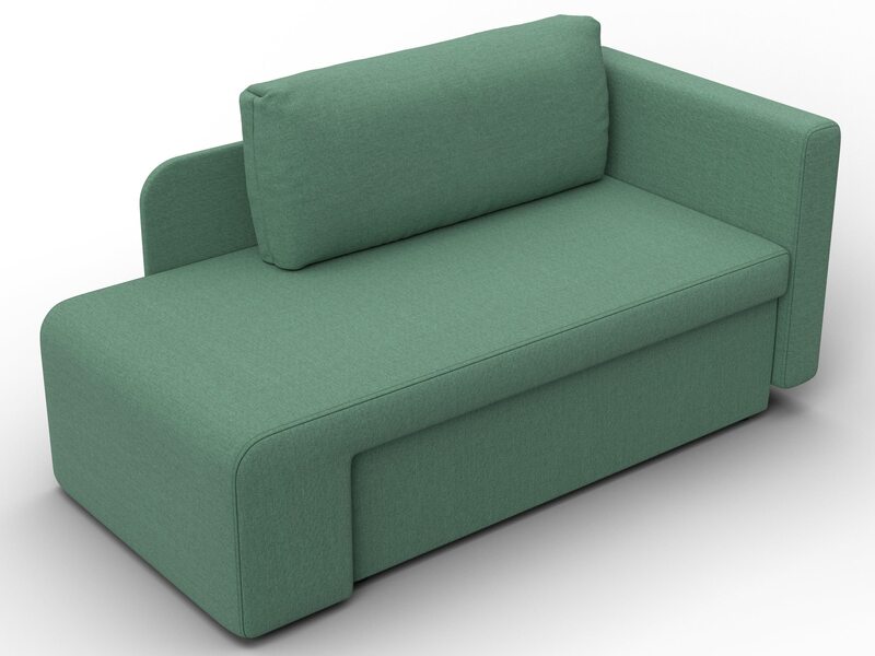 Кушетка Лига-097, Рогожка, Амур 11 зеленый