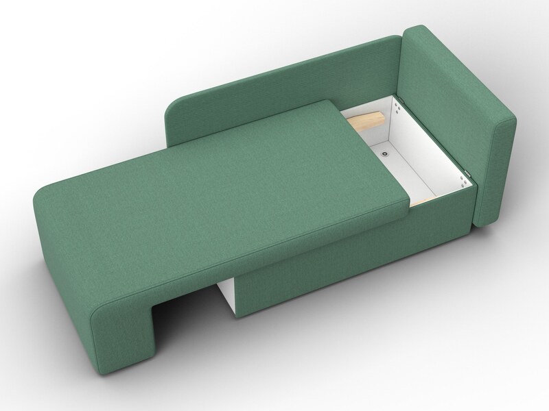 Кушетка Лига-097, Рогожка, Амур 11 зеленый