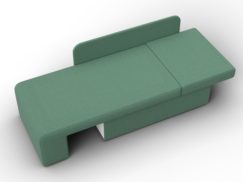 Кушетка Лига-097, Рогожка, Амур 11 зеленый