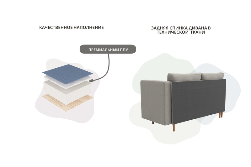 Кушетка Лига-098, Рогожка, Амур 02 бежевый