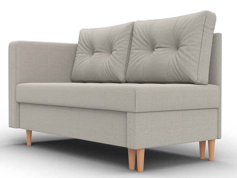 Кушетка Лига-098, Рогожка, Амур 02 бежевый