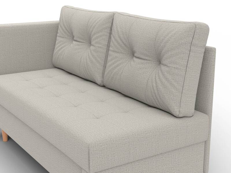 Кушетка Лига-098, Рогожка, Амур 02 бежевый