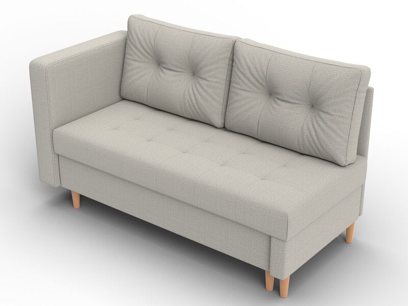 Кушетка Лига-098, Рогожка, Амур 02 бежевый