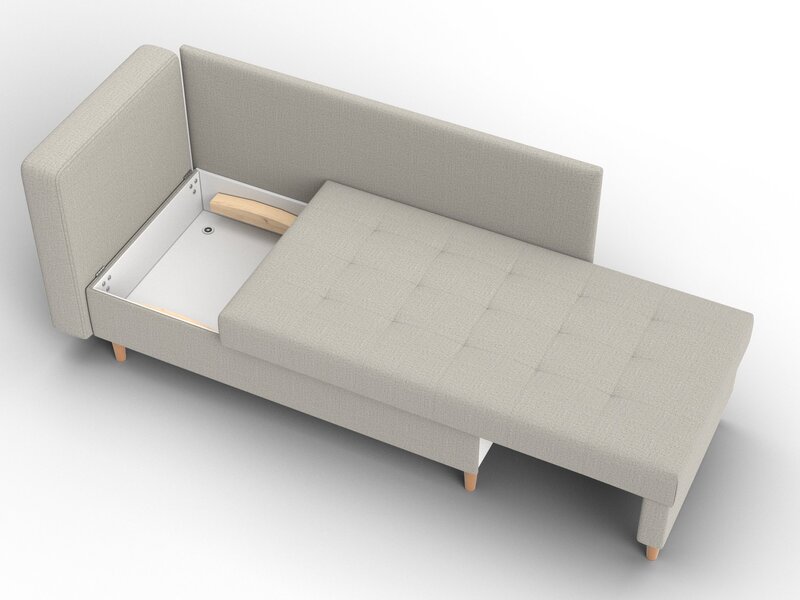 Кушетка Лига-098, Рогожка, Амур 02 бежевый