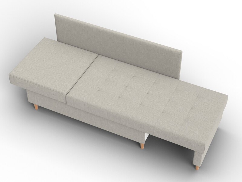 Кушетка Лига-098, Рогожка, Амур 02 бежевый