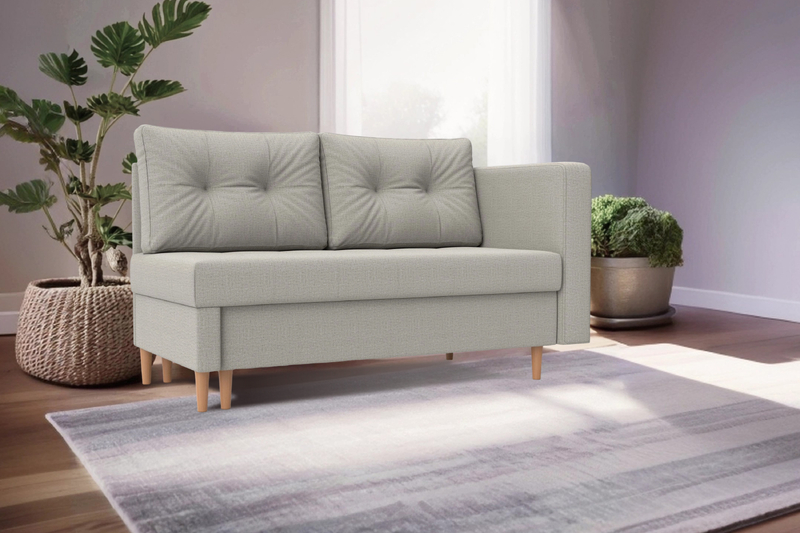 Кушетка Лига-098, Рогожка, Амур 02 бежевый