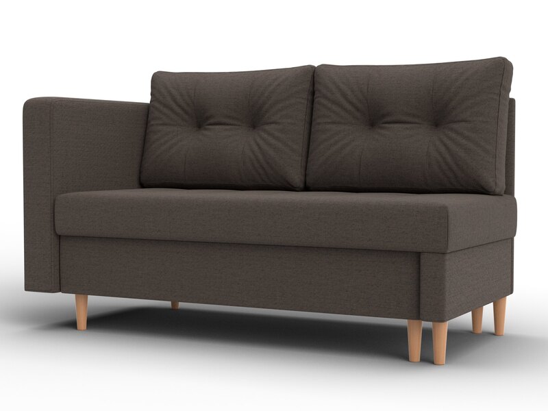 Кушетка Лига-098, Рогожка, Амур 05 коричневый