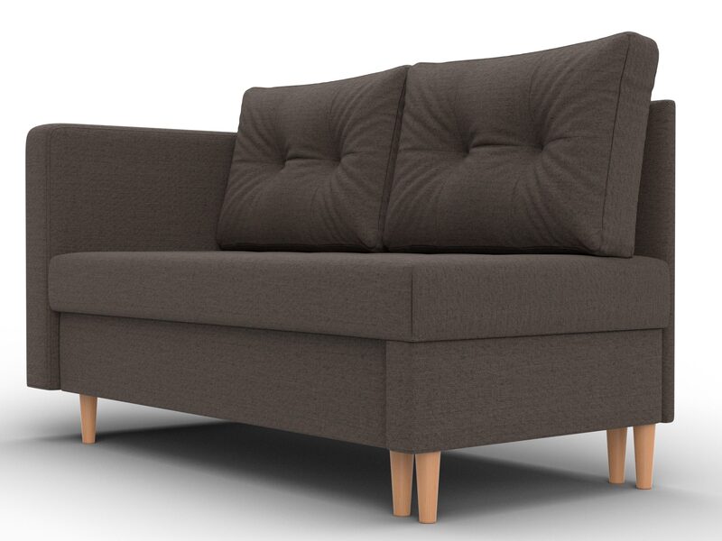 Кушетка Лига-098, Рогожка, Амур 05 коричневый